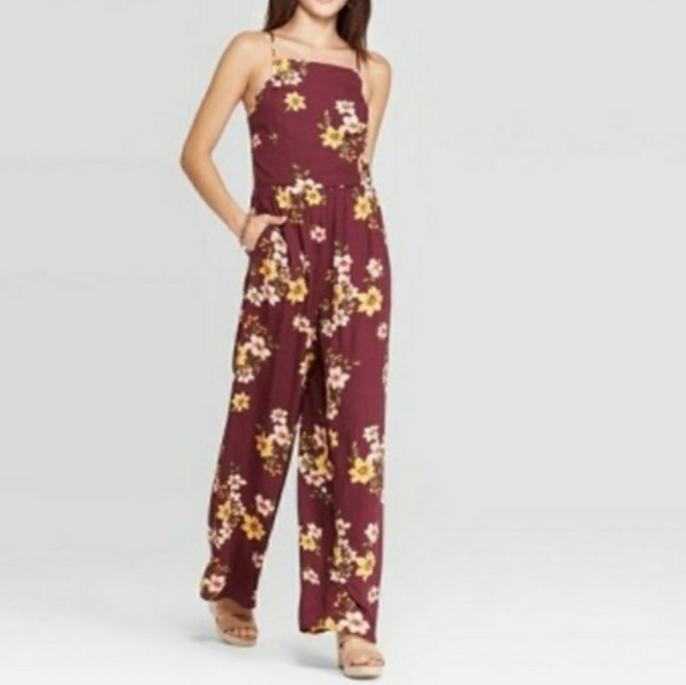 Xhilaration Floral pants jumpsuit size S - Picture 1 of 8